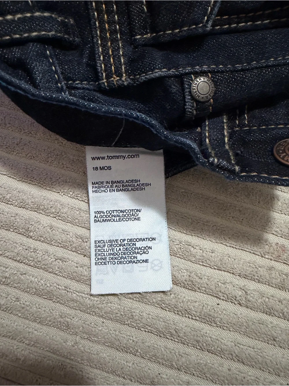 Tommy Hilfiger Dark Indigo Kids Jeans with Flag Tab